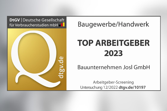JOSL ist Top Arbeitgeber Baugewerbe-Handwerk 2023